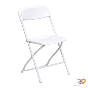 WHITE STANDARD FOLDING CHAIR